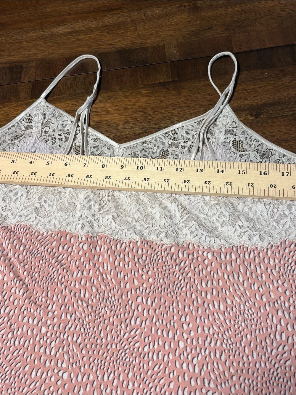 Soma Embraceable Signature Pajamas Rose Pink Cream Lace Tank Long Pants Sz Large